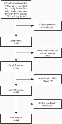 Daily blood pressure variability in relation to neurological functional outcomes after acute ischemic stroke